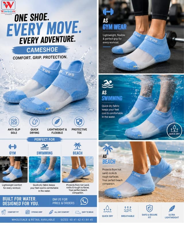 CAMESHOE AEROBIC SOCKS BABY BLUE